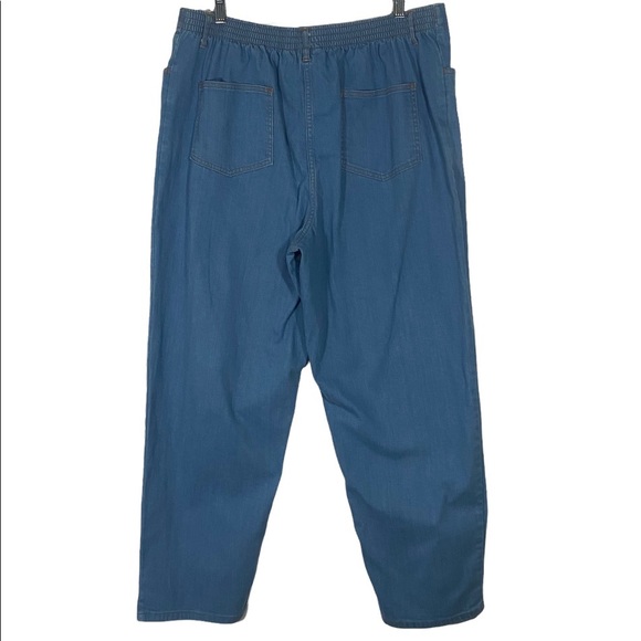 Blair Jeans Womens Plus Size 20 Light Blue Straight Leg Ankle High Rise Pants - Picture 8 of 10